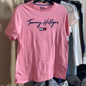Mens M Tommy Hilfiger Pink Tee short sleeve
